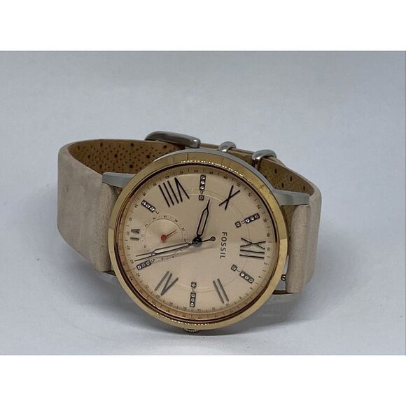 Fossil Gazer ES4163 Women's Leather Analog Pink Dial Quartz Genuine Watch KS741 - Picture 7 of 12